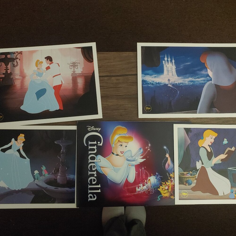 Disney  Cinderella lithograph 2012 At prints 14x10 set of 4